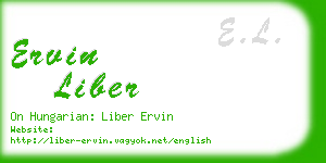 ervin liber business card